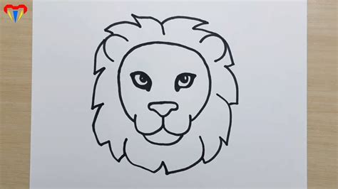 basit aslan çizimi